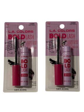 L.A. Colors Bold Lash Mascara Very Black 2 Pack Defining Volume